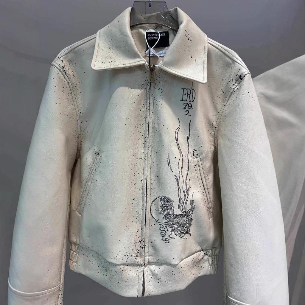 Giacca in Pelle d'Agnello Ricamata E@RD Autunno/Inverno 2025 - Collezione Ricca Melanconica