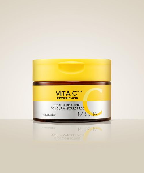 Missha Vita C Plus Spot C Toning Up Ampoule Pad 210g / 80 Sheets FREE