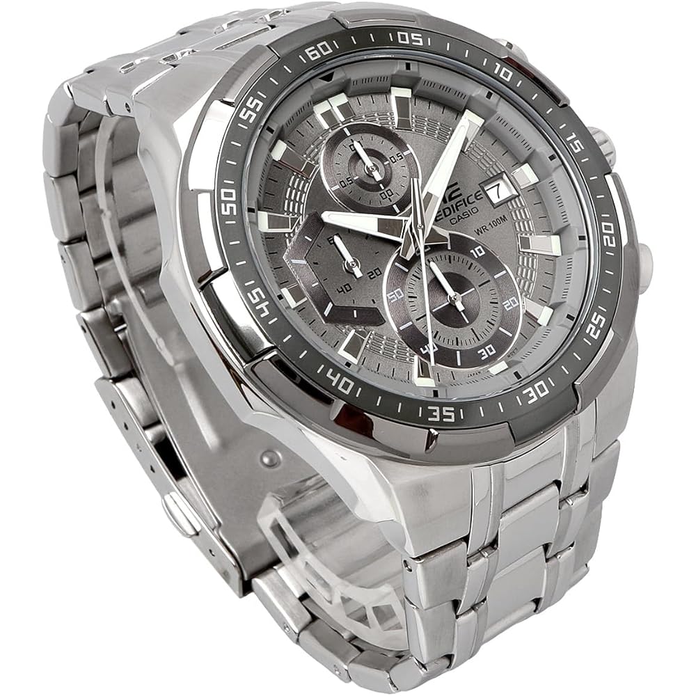 Casio Edifice Chronograph Men's Watch EFR-539DE-8AV Gray Stainless Steel Water Resistant