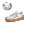 Leather German Training Shoes Women's 2025 Autumn New Platform Sports Forrest Gump Shoes Casual and Comfortable White Shoes Versatile Shoes
