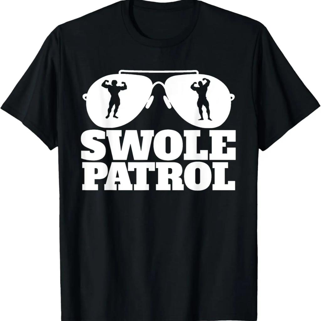 Swole Patrol Funny Weightlifting Swole Patrol T-Shirt
