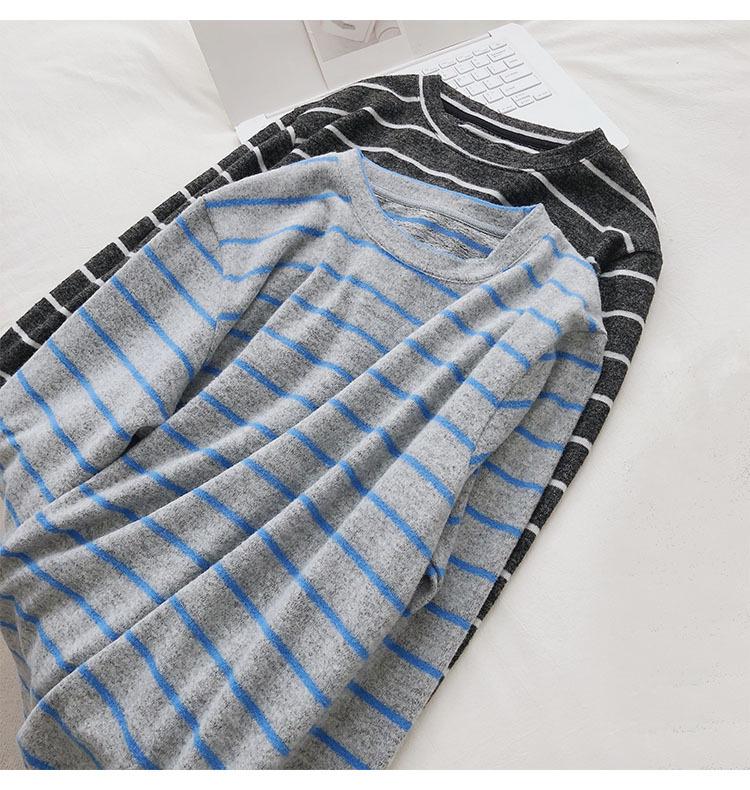 Women s Color Block Striped Long-Sleeve Pullover Top - Autumn/Winter 2025 Collection Small