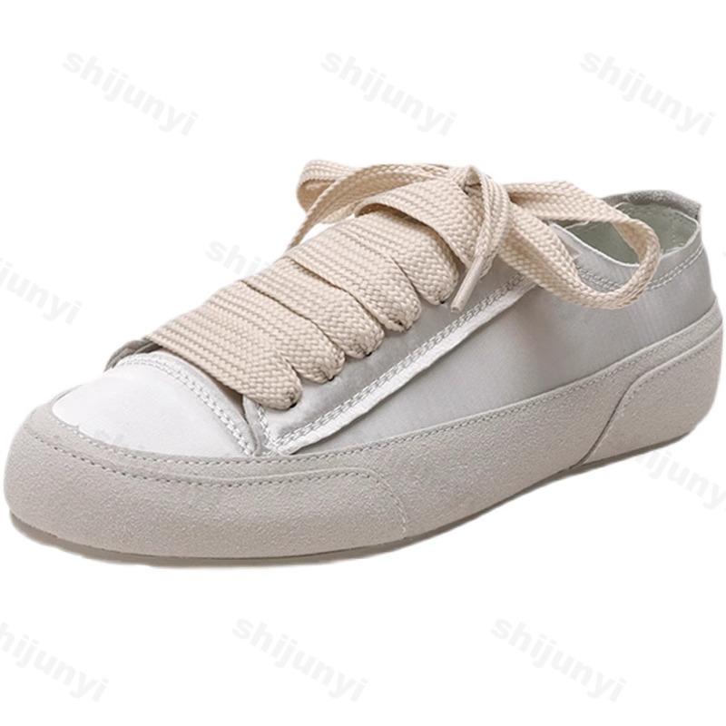 Fashion Women Canvas Shoes Autumn 2025 Vulcanize Shoes Student Solid Color Sneakers Ladies Flats Casual Breathable Walking Travel Tennis