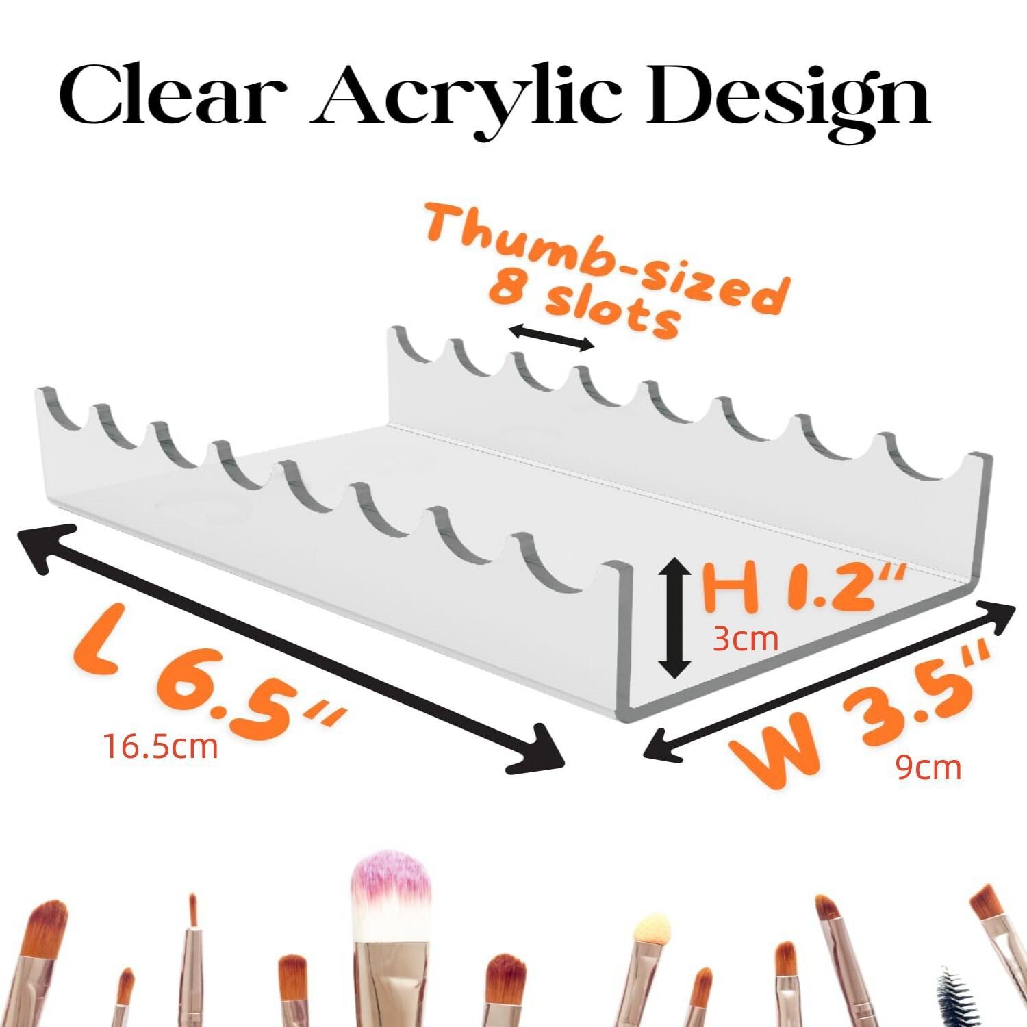 

16.5x9x3cm Transparent Acrylic Paint Brush Holder Makeup Brush Drying Rack Suitable for Women s Dressing Table Organization and Storage Rack 16.5x9x3cm 1pcs