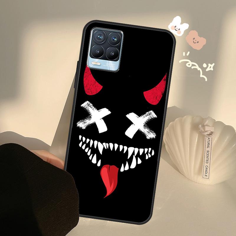

Чехол со страшной улыбкой и скелетом дьявола для Realme 9 8 Pro 8i 9i GT Master GT Neo 2 3, чехол для OnePlus 9 Pro 10 Pro Nord2 9R OnePlus 10Pro