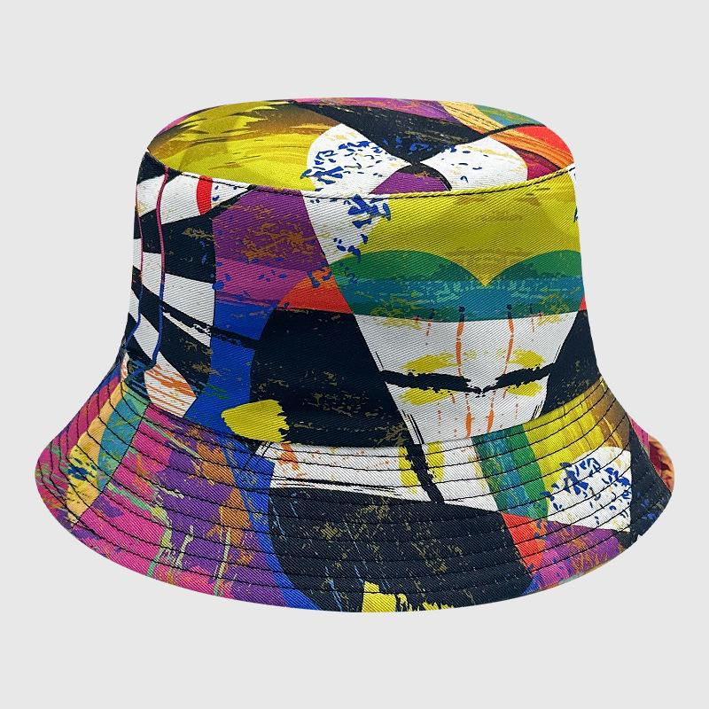 Dye Tie Fisherman Hat Uv Protection Assorted Colors Print Butterfly Cat Leaf Cap