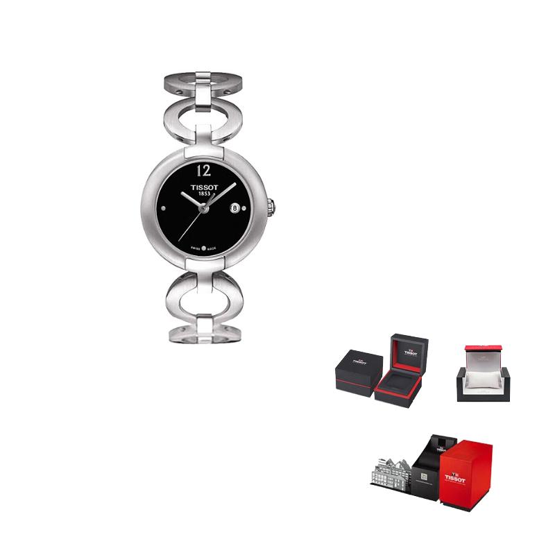 TISSOT T LADY Popular Quartz Movement Women s Watch 27.95mm Black Dial Stainless Steel Case T084.210.11.057.00 Black Dial