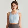 Milin Women's Zipper Yoga Sports Bra Vest