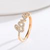 Bague ouvrant lettre d'amour Seiko plaquée 18 carats polyvalente ins bague inaltérable