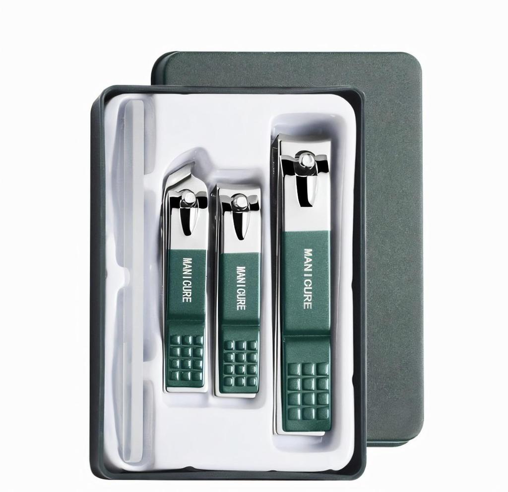 Premium Anti-Splash Nail Clipper Set with Ear Pick - Portable for Men & Women