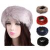 Fashion Fluffy Winter Warm Cap Wide Headband Elastic Outdoor Ski Hats Furry Ear Warmer Soft Warm Earmuff for Women