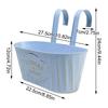 Outdoor Plants Planter Metal Iron Hanging Flower Pots Decks Railings Fence Buckets Boho Wall Mount Holder Hooks Removable Handle