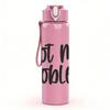 1PC Not My Problem Simple Text 750ml Color Plastic Sports Water Bottle Leakproof Flip Straw Lid Suitable for Sports Office Home Use
