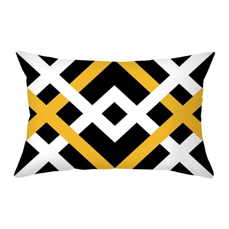 30*50 Geometric Nordic Colorful Stripe Pattern Printing Decorative Living Room Home Furnishing Polyester Rectangular Pillowcase