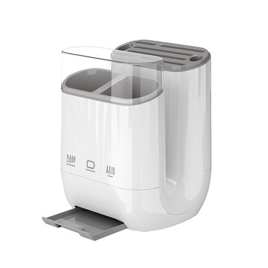 U-Shaped Kitchen Rack PP Cutting Board & Utensil Holder with Drainage Tray Compact Countertop Storage Organizer for Cutters Chopsticks Spices