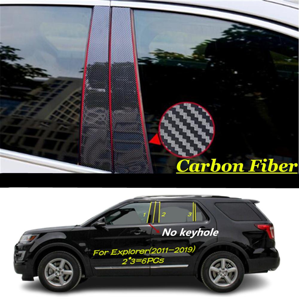For Ford Explorer 2002- -2024 Car PC Material Pillar Post Cover Door Trim Window Molding Sticker Plate Accessories