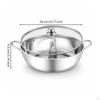Divided Pot with Ladles Stainless Steel TwoFlavor Cookware for Families,