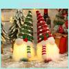 Doll Sled Christmas Ski Gnome Led Light Rudolph Decor Home Xmas New Gifts Year
