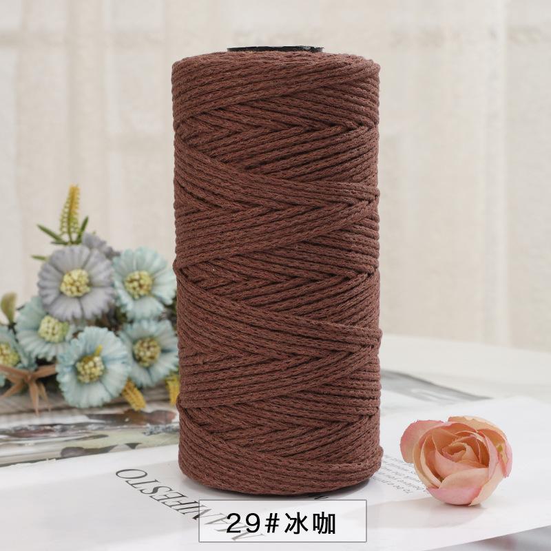 150g/150m 2mm Round Strand Hollow Yarn,European Hook Bag Core Diy Thread,Many Colors,Hand-knitted Crochet Matching Crocheting