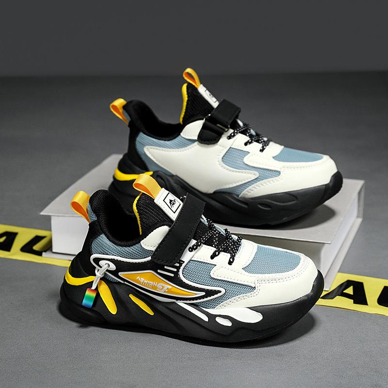 Dětské sportovní boty Four Seasons Netboning a pohodlné sportovní boty pro volný čas Magic Stick Chlapecké boty