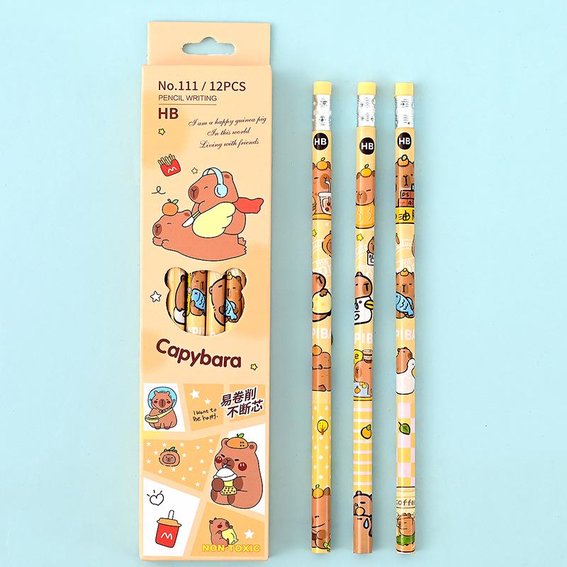 

Cute Capybara Eraser HB Pencil for Primary & Kindergarten Students HB