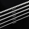 2mm D VVS1 Moissanite Tennis Bracelet Original S925 Silver Plated White Gold with GRA Necklace for Women Man