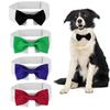 Nœud papillon élégant et réglable pour chien avec autocollant magique