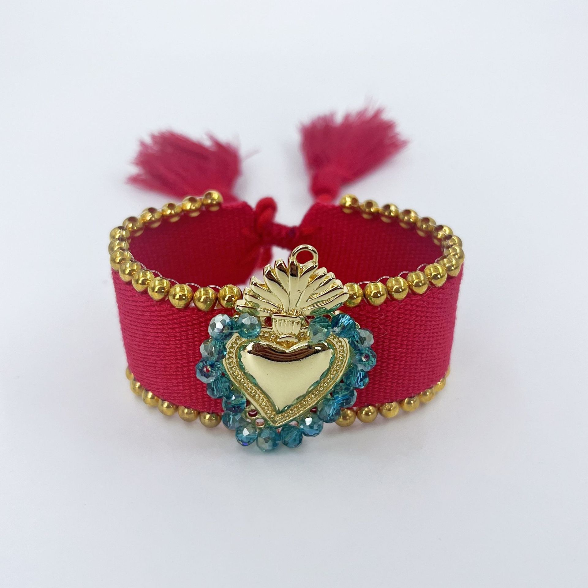 

Священное Сердце Xiaomi Бисер Ручной Сплетенный Браслет Ювелирные Изделия Оригинальный Дизайн Персонализированный Ретро Женская Ручная Веревка красный