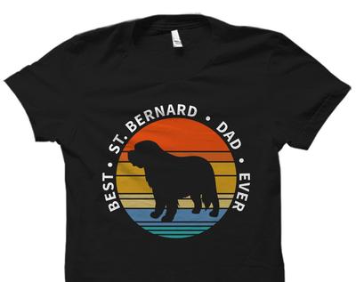 St Bernard Dad Shirt St Bernard Dad Gift Saint Bernard Gift Saint Bernard Shirt St Bernard Tee St Bernard Tshirt Saint Dog Shirt #OS3347