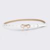 Womens Elegant Butterfly Design Skinny Faux Leather Belt For Spring