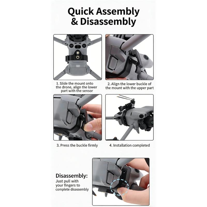 Lightweight Body Top Mount Extension Bracket for Mini 5 Professional Drones Ensuring Secure Bracket Adapter Drones Accessories