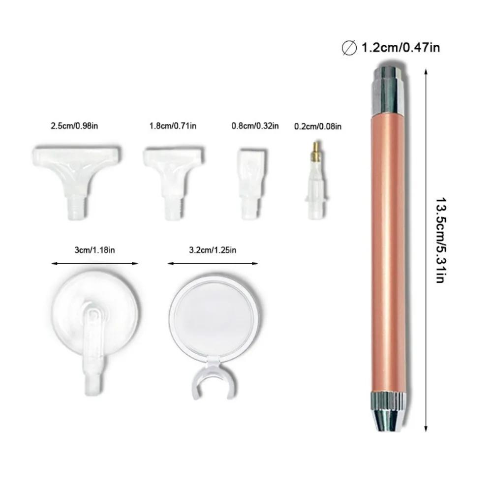 DIY Diamond Painting Luminous Point Diamond Pen Tool Set Colorful Multi-diamond Threaded Pen Tip Magnifying Glass Combination
