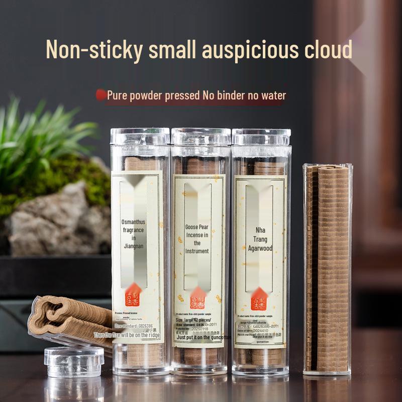 Auspicious Clouds Sandalwood & Agarwood Coil Incense for Indoor Aromatherapy - Long-lasting Deodorizing Incense Burner Censer