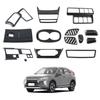 Compatible Interior Trim for Mitsubishi Eclipse Cross: Gear Shift Frame, Shift Knob, Front and Rear Air Outlets, Navigation Frame, and More.