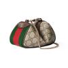 Gucci Ophidia Logo Canvas And Leather Mini Shoulder Bag Women Shoulder Bag Beige Dark-Brown 838475-FAE0S-9746