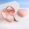 Trending 5g Heart Cushion Foundation Container, Mini ABS Empty Pot with Love Powder Puff, Aesthetic Travel Essential