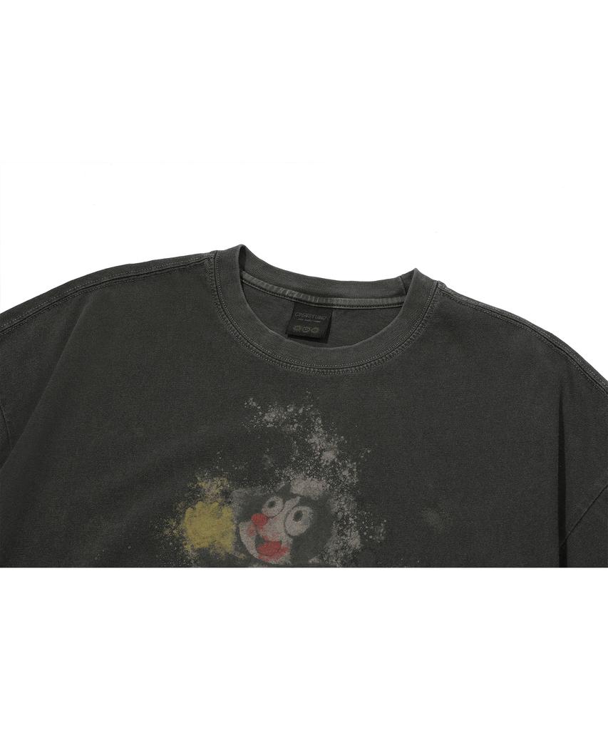 CPGN STUDIO Hello Spotty Pigment Short Sleeve T-Shirt Smoke Black