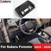 Car Head Light Lamp Switch Button Panel Cover Trim For Subaru Forester 2025 2026 Carbon Fiber Inteiror Mouldings Accessories