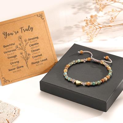 Trendy Natural Stone Bracelet Adjustable Wristchain Fashionable Wristband Accessory for Everyday Wear and Event