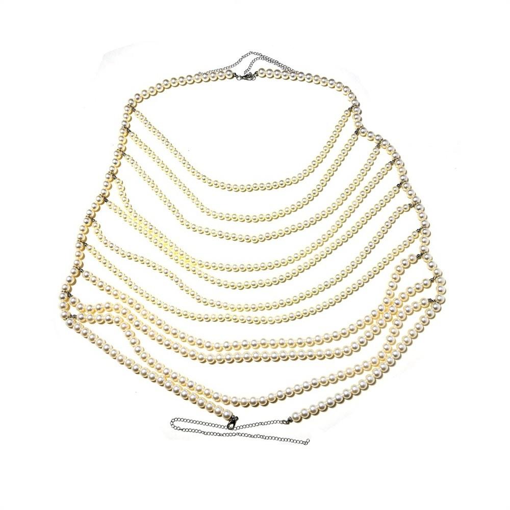 Sophisticated Pearl Body Chain For Night Out Fashion Accessories