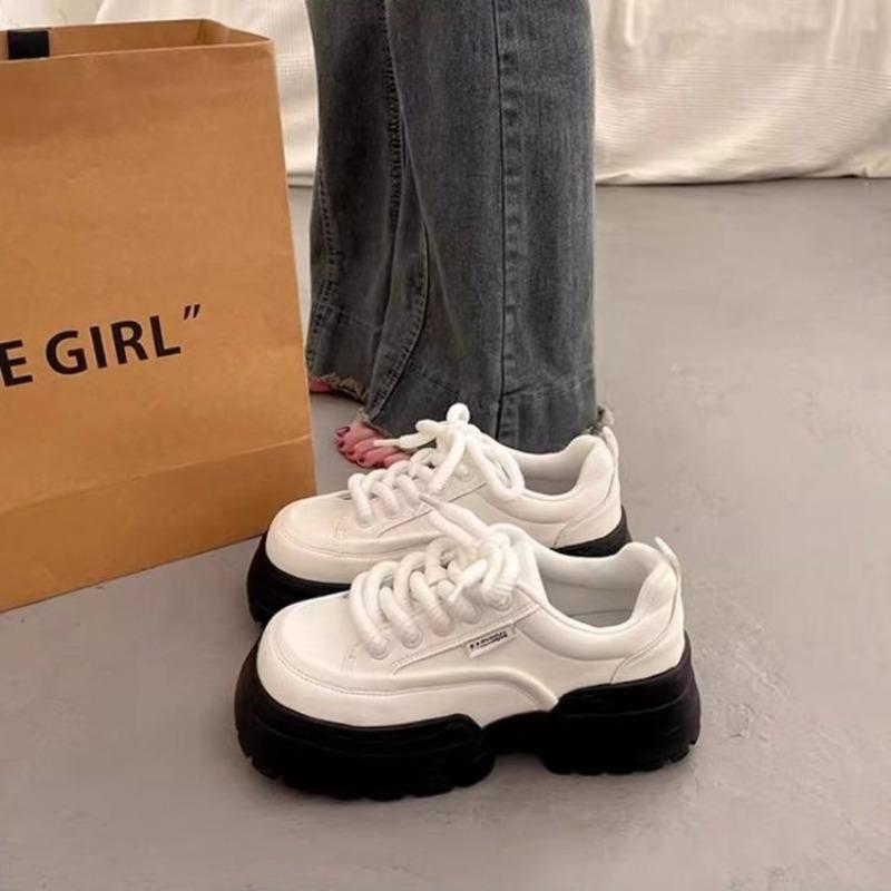 Platform Sneakers Womens Fashion Versatile White Shoes  Spring New Platform Heightening Casual Shoes  Para Mujeres
