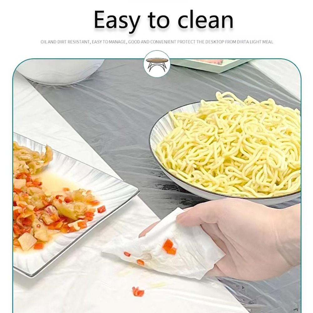10Pcs Thickened PE Disposable Tablecloth Greaseproof Tabletop Protective Decorat Cover Table Cover