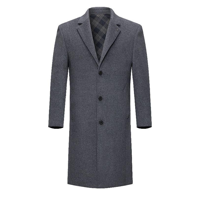 Herren Doppelseitiger Woll-Wintermantel - Koreanischer Stil, Große Größen, Kaschmirjacke