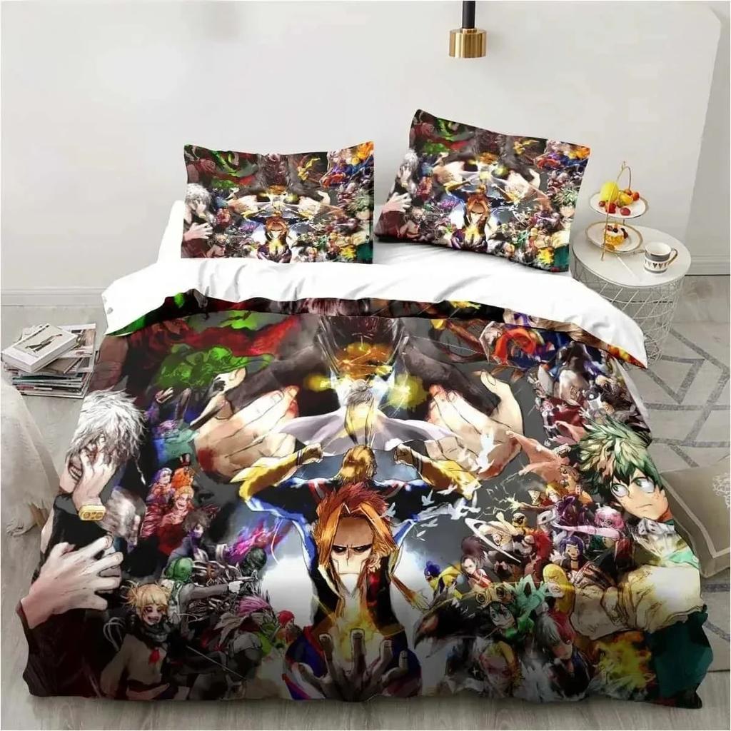 3D Print Bedding Gift Anime My Hero Academia Bedding Set Single Twin Full Queen King Size Bed Set Adult Kid Bedroom Home Textile