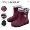 Plus Size Shoes for Women Winter Fashion Plush Warm Comfortable Platform Non-slip Short Boots Casual Snow Boots Ankle Shoes