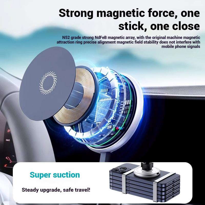 For BMW 5 3 Series X3 X5 X6 X7 G60 G20 G05 G06 G07 Car Phone Mount Holder 15W Magnetic Magsafe Wireless Charger Accessories