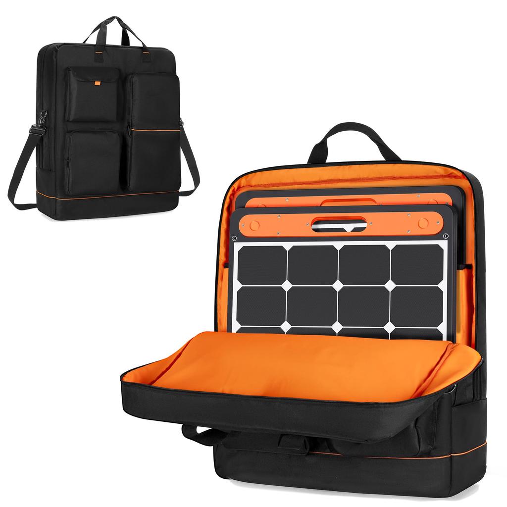 DSLEAF Solar Panel Holds 2 Compatible with Jackery SolarSaga and Anker SOLIX Solar Panel Storage Bag Bag, Panels, 100/200 PS100/PS200,
