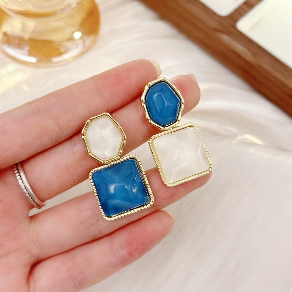 Elegant Floral Bow Earrings - High-End French Design for Women