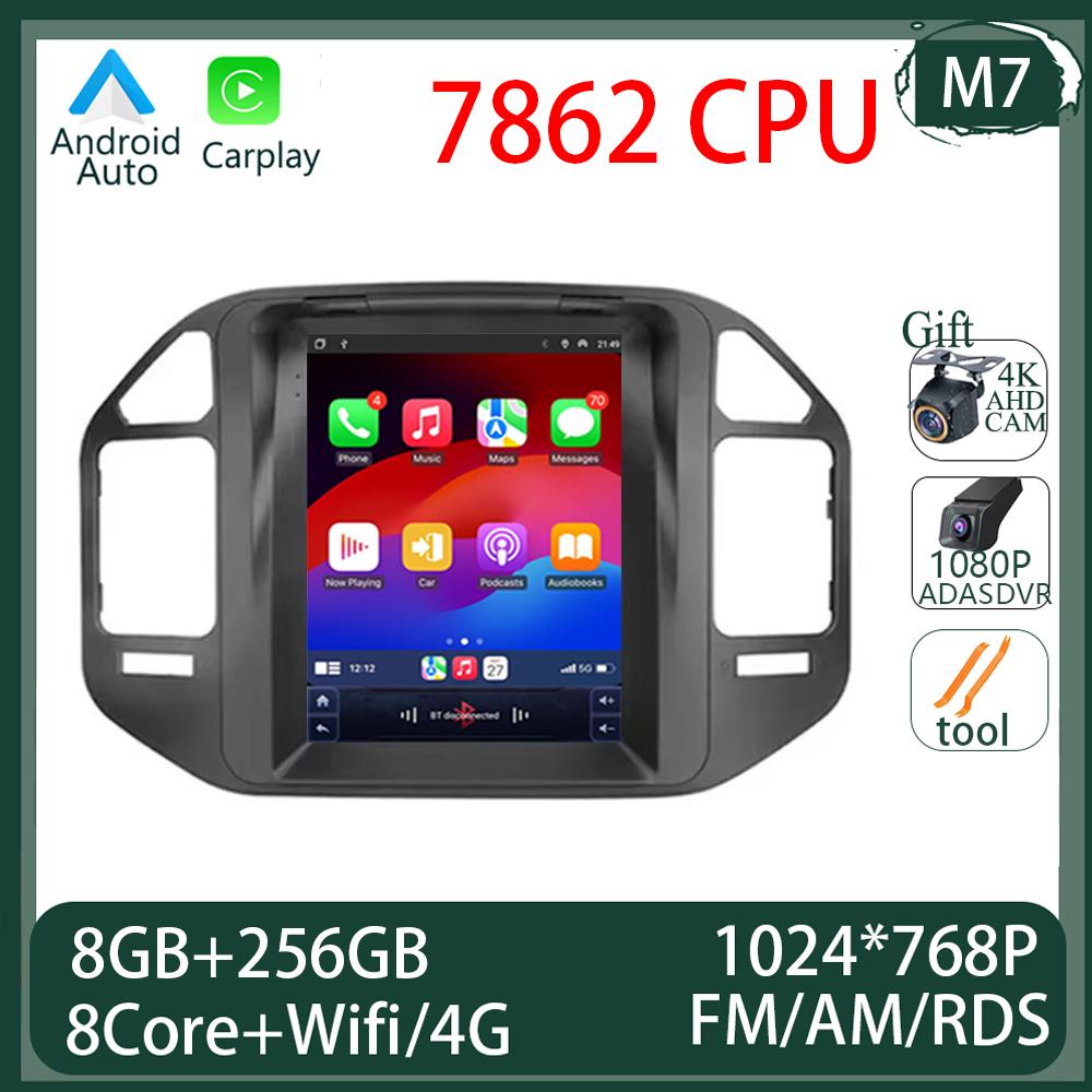 9.7 inch Android 14 For Mitsubishi Pajero 3 V60 V68 V73 1999 - 2011 Car Radio Multimedia Video Player GPS Navigation Carplay