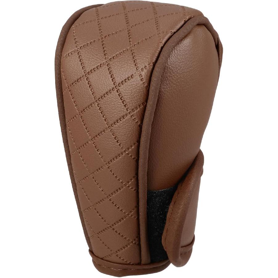 1 Pc Universal Car Shift Knob Cover - Automatic Car Knob Gear Sticky Protector Decorative - Faux Leather Black
